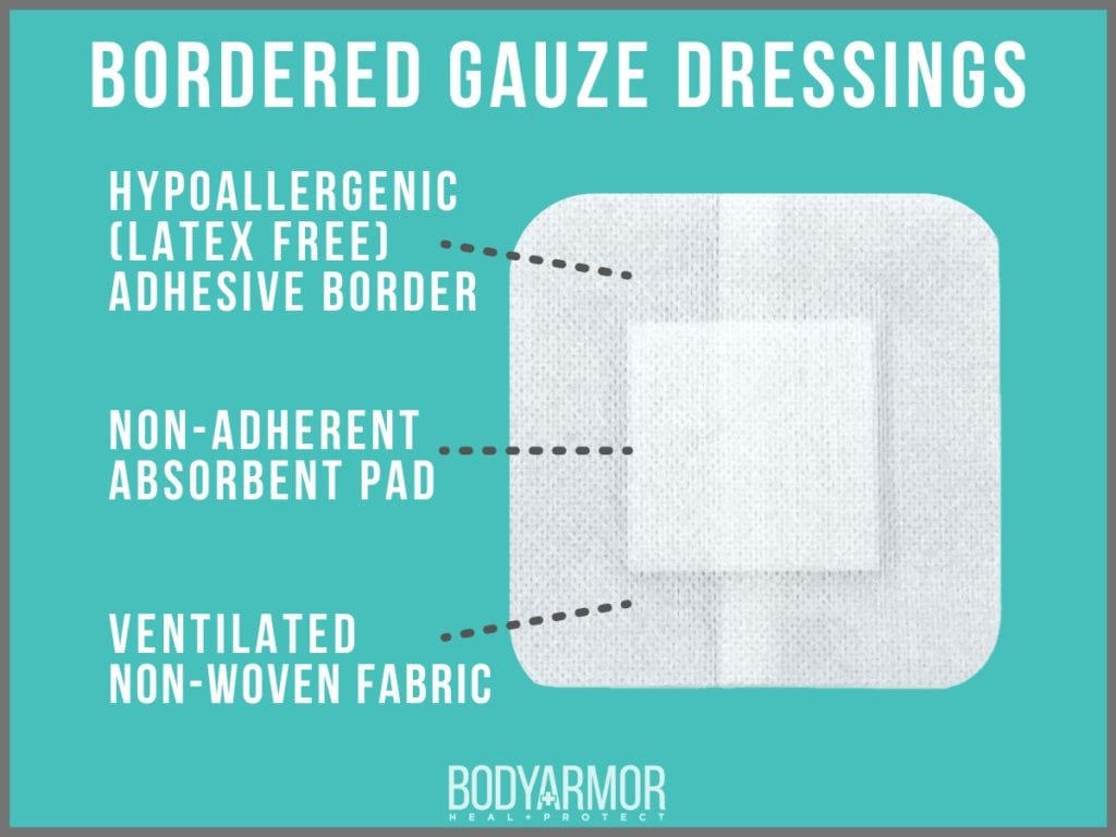 Bordered Gauze Dressings Layers